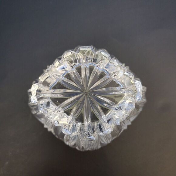 Vintage Oneida Augustina Pattern Bowl 24% Lead Crystal Germany Approx 4x4.75" - Picture 5 of 11